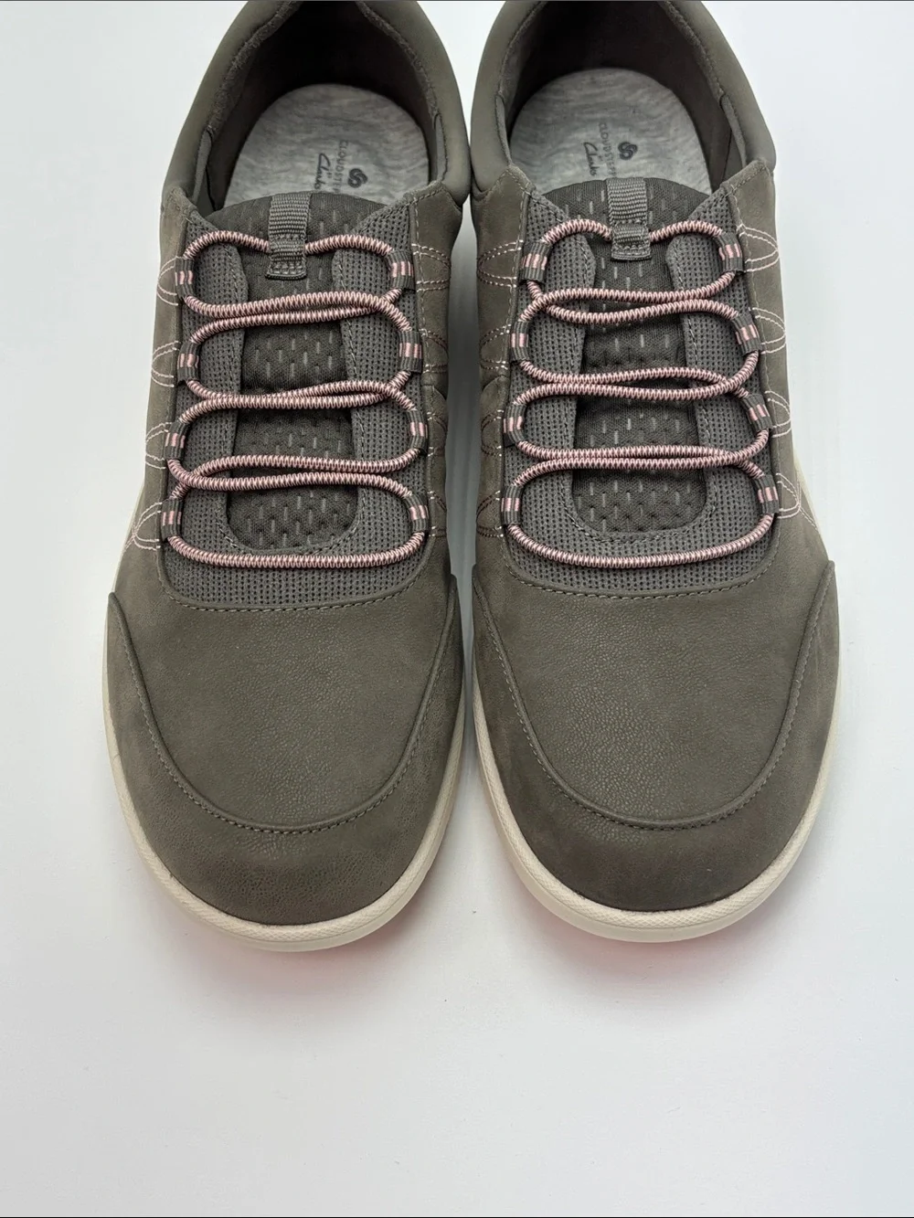 Cloudsteppers by‎ Clarks Adella Holly Stone Slip On Sneakers - size 12W Like NEW